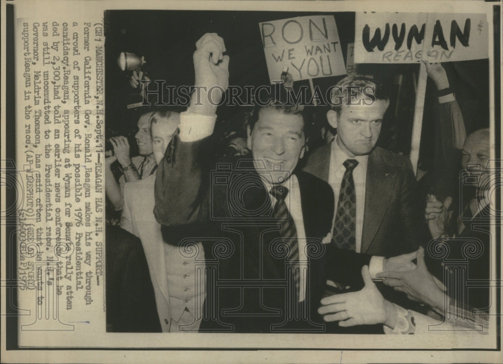 1975 Press Photo Ronald Reagan strike