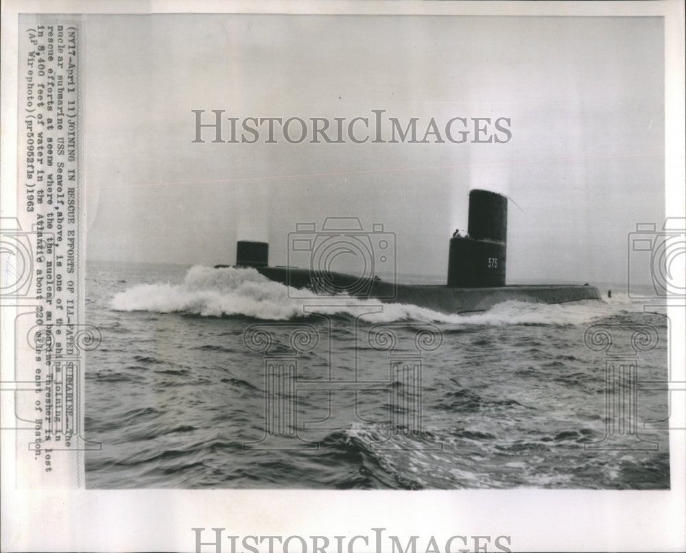 1962 USS Seawolf Press Photo