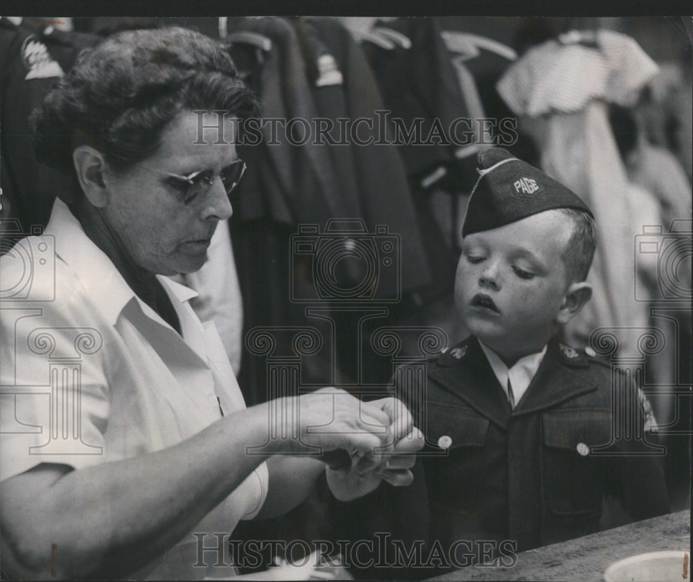 1949 Press Photo Nilitary Academy assembly Riley