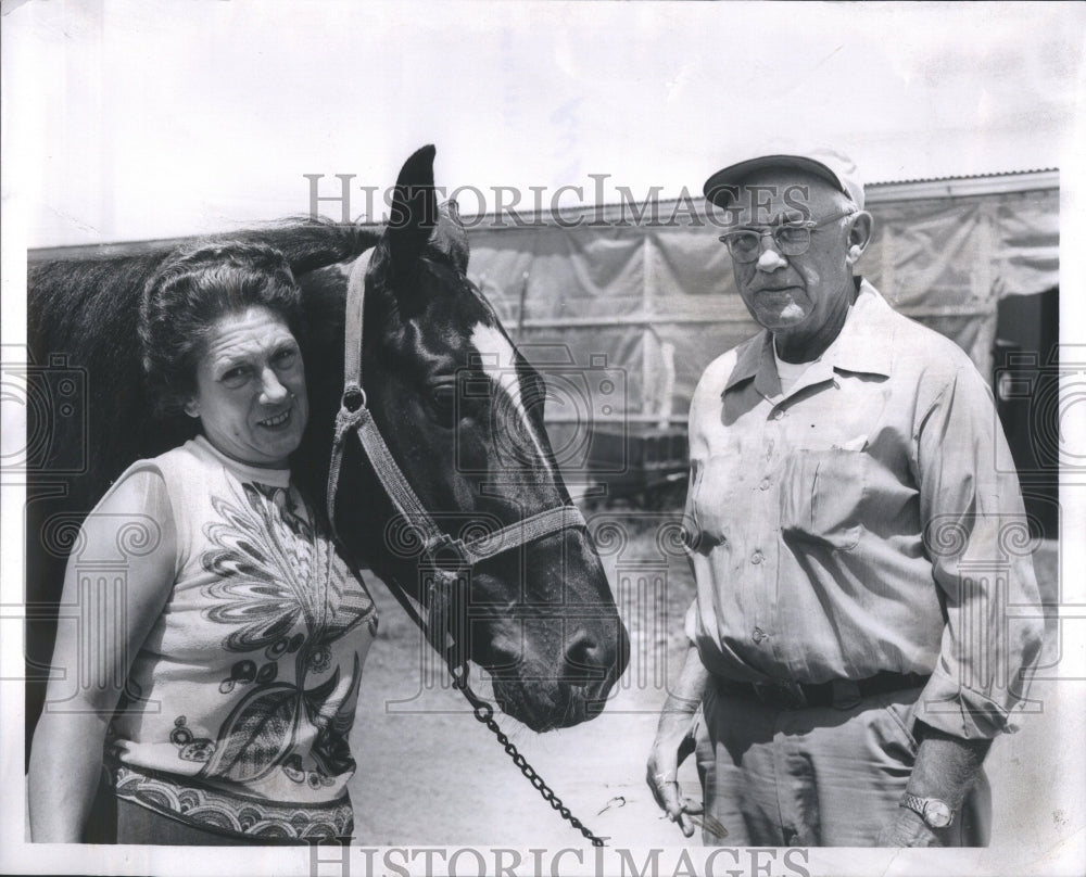 1972 Press Photo Rubis Otis Ray Horse Horse Owner