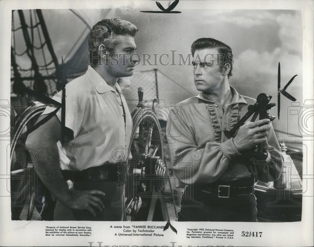 1952 Press Photo Jeff Chaudler Scott Brady