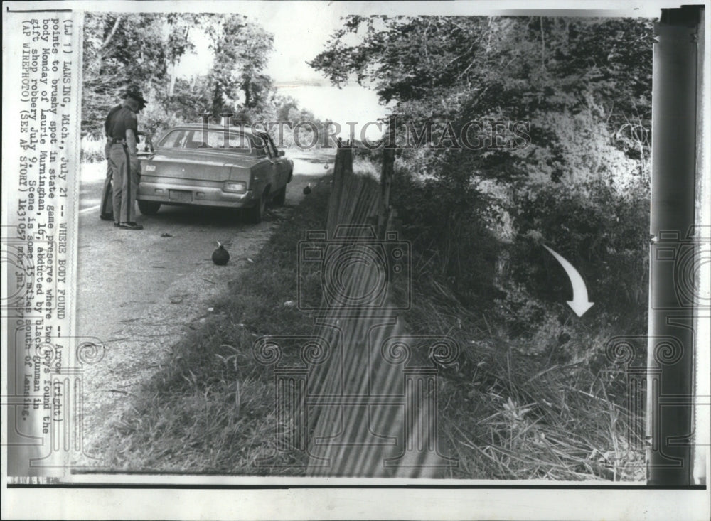 1970 Press Photo Laurie Murnighan Brushy Spot Body