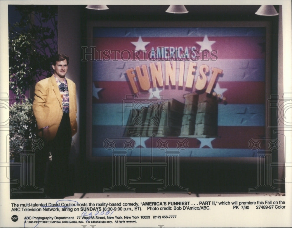 1990 Press Photo David Coulier Americas Funniest Part 2