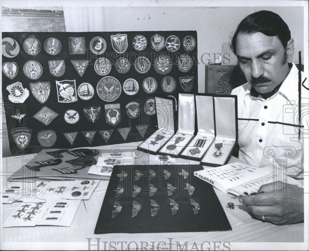 1979 Press Photo Collection of badges