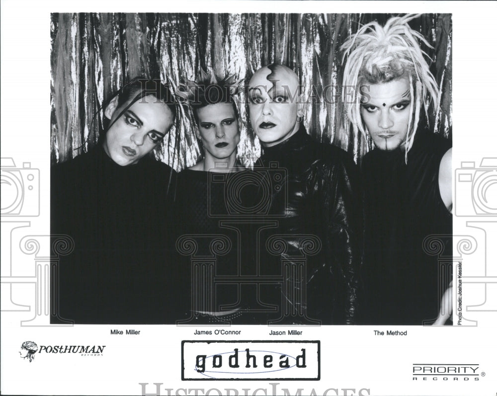1990&#39;s Press Photo Godhead band