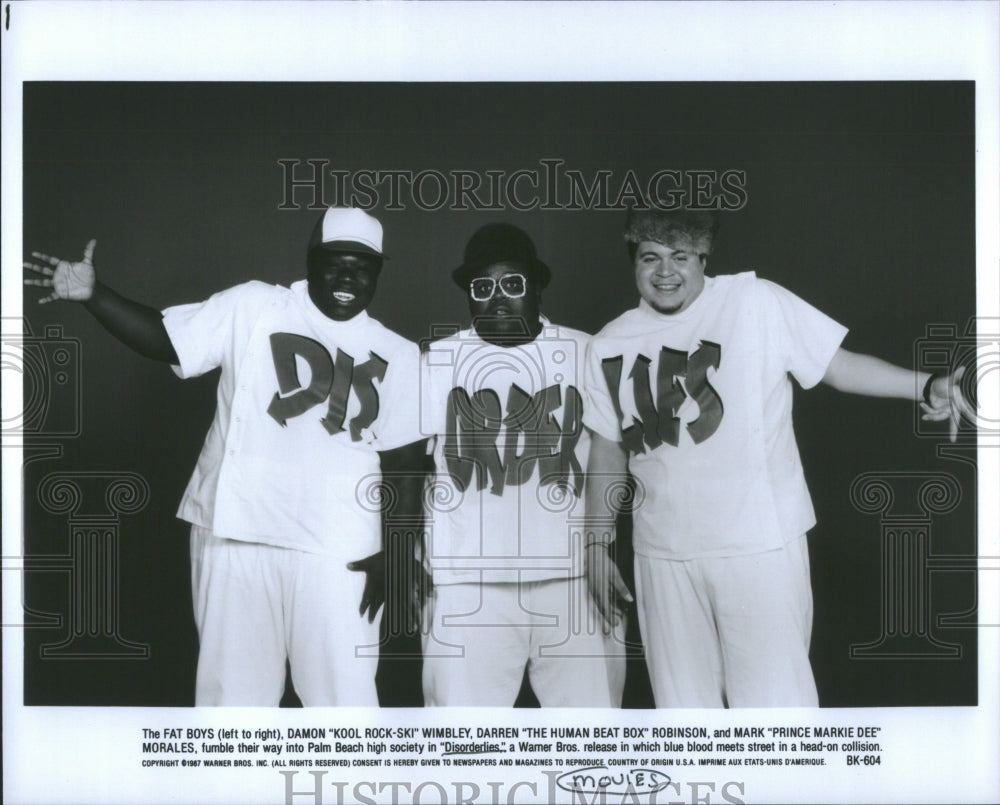 1987 Press Photo The Fat Boys star in &quot;Disorderlies&quot;