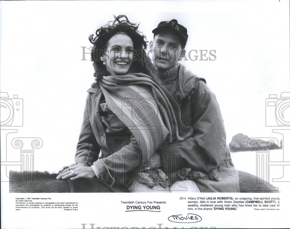 Press Photo Dying Young Julia Roberts Campbell Scott