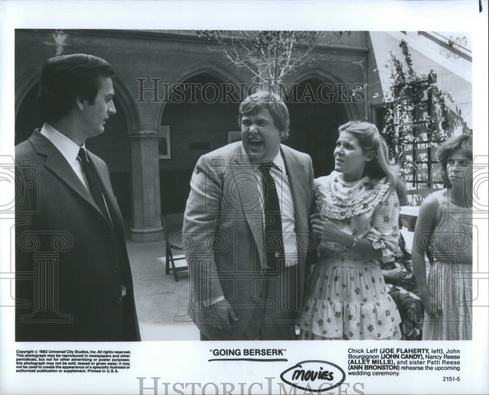 1983 Press Photo &quot;GOING BERSERK&quot;:Chick Leff John