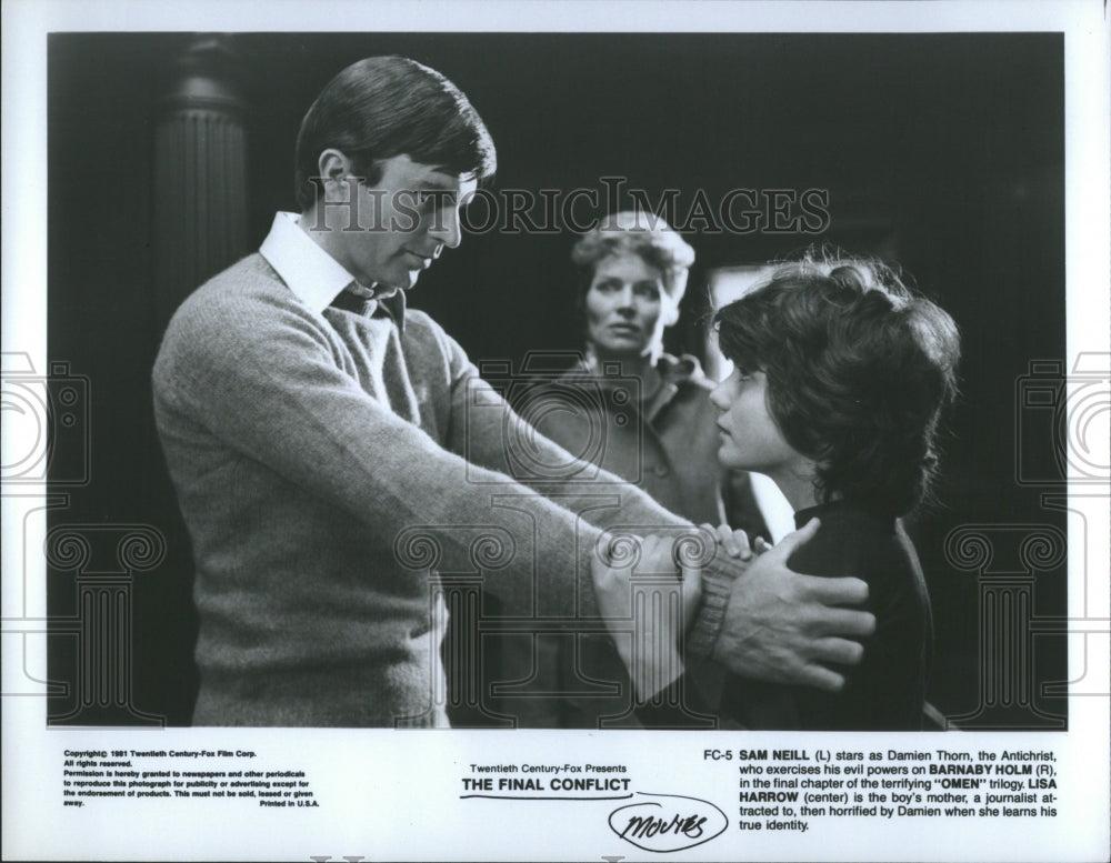 1981 Press Photo Final Conflict Sam Neill Barnaby Holm