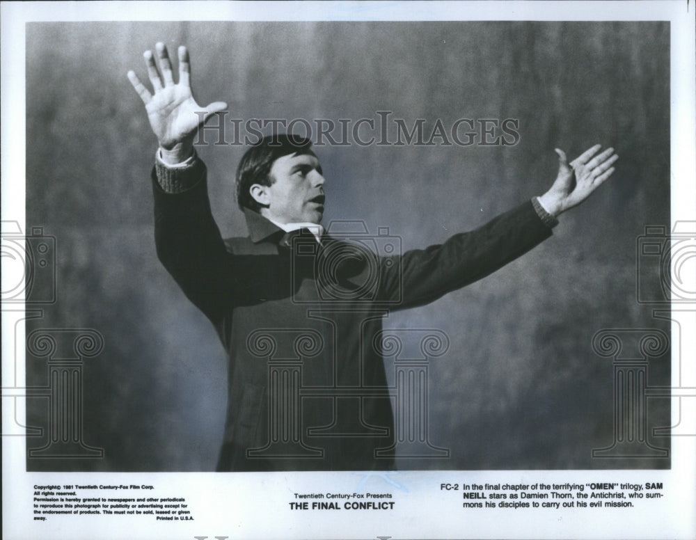 1981 Press Photo Omen Sam Neill DamionThorne Antichrist