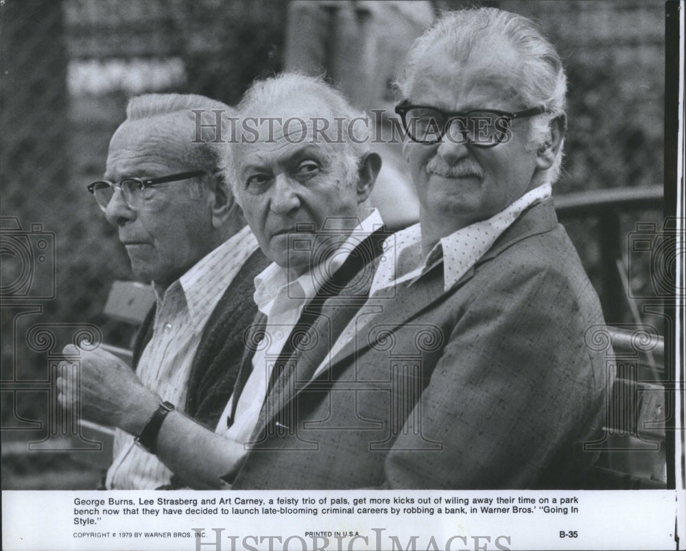 Press Photo George Burns Lee Strasberg Going Style