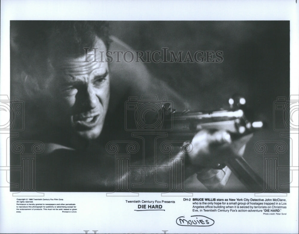 Press Photo Die Hard Bruce Willis John McClane Jeb Stua