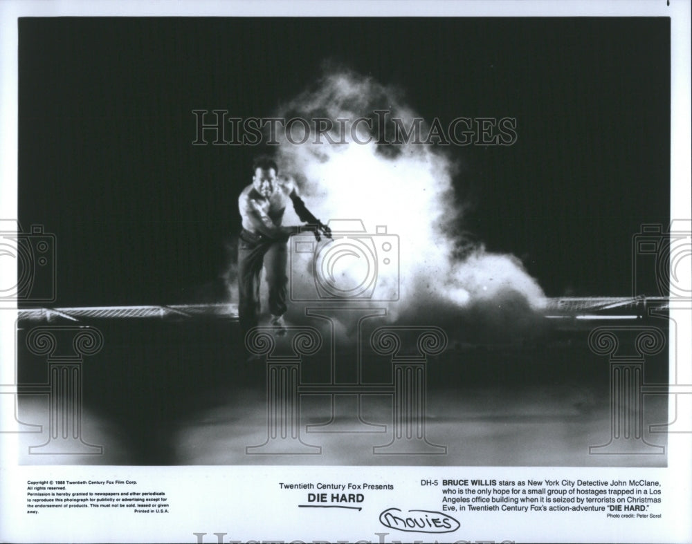 Press Photo Die Hard Bruce Willis Charles Gordon Joel