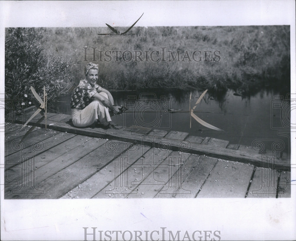 1959 Press Photo Mrs Beaver Edwards Fister Bridge