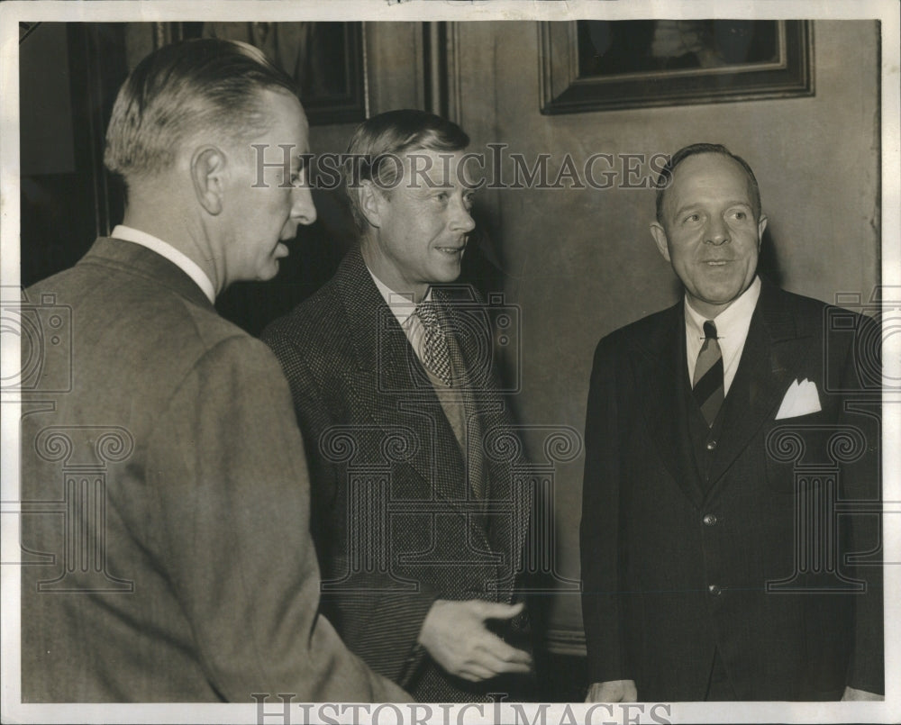 1941 Press Photo Mayor Jeffries Duke Windson Thomas