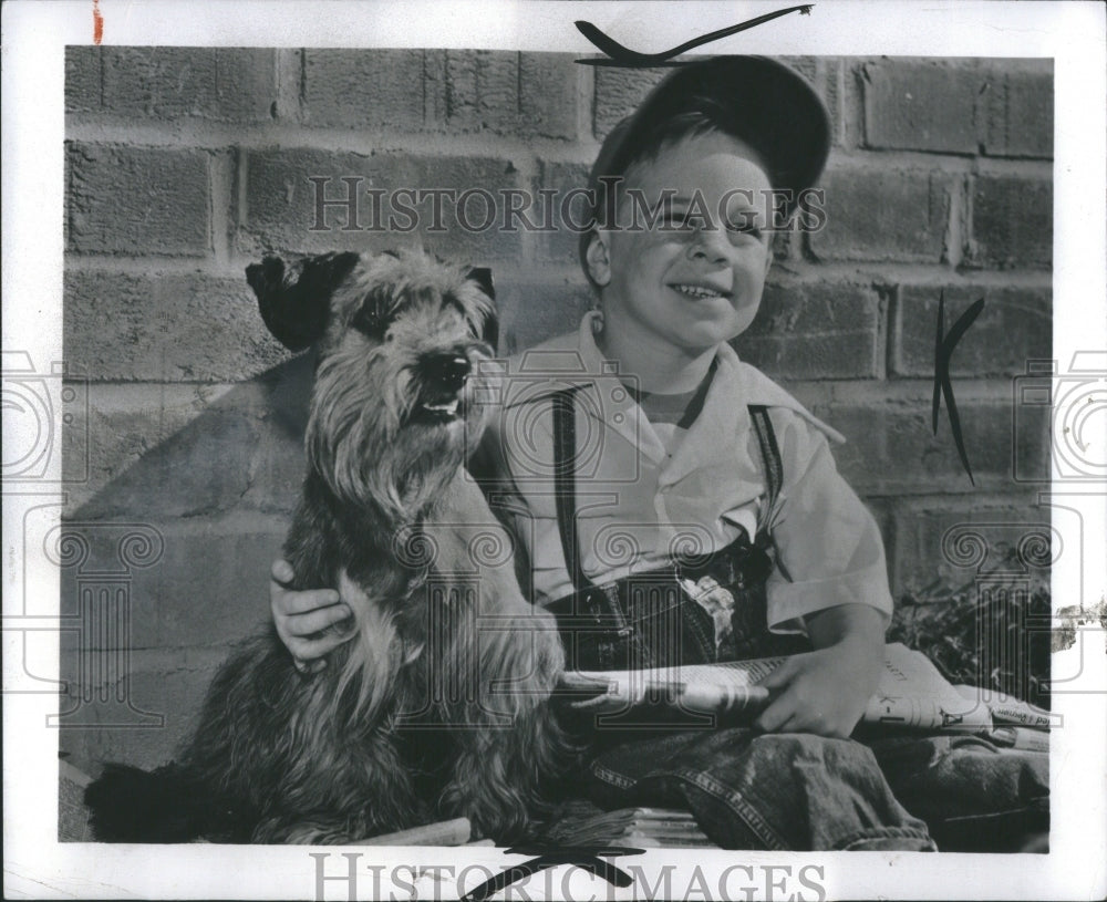 1956 Press Photo David Pet Dog Newspaper 5 1/4 Year