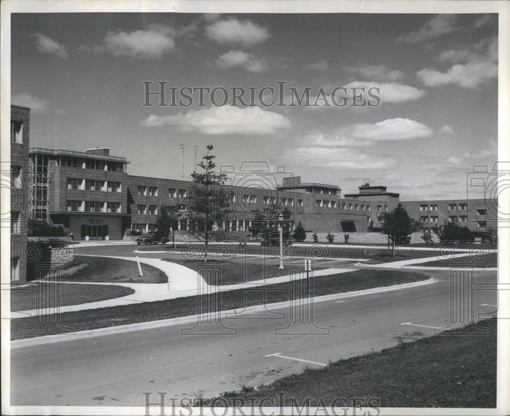 Press Photo Michigan State College Campus Shaw Hall