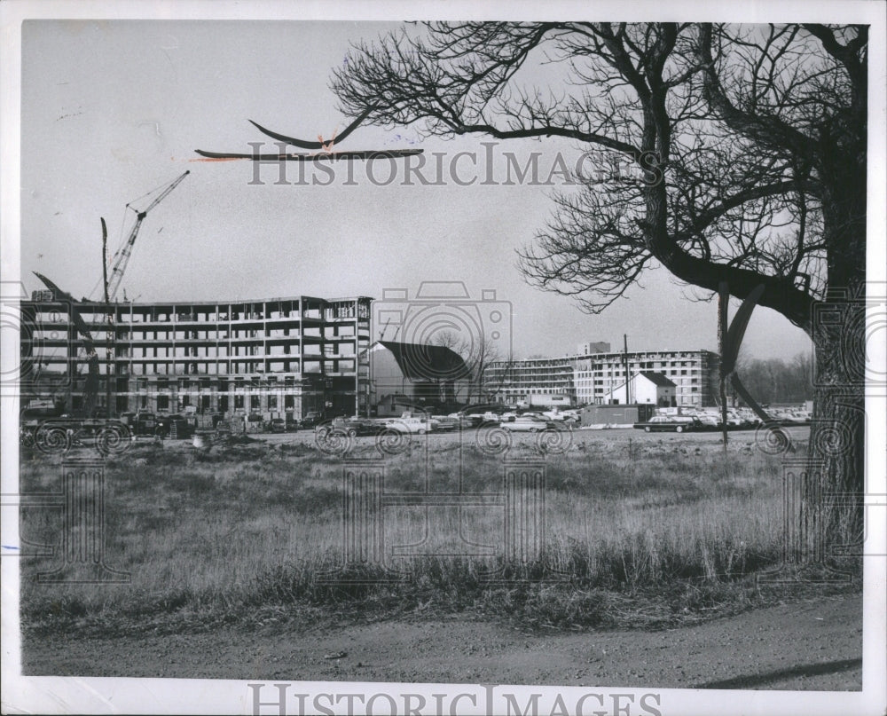 1962 Press Photo Colleges M S R Buildings Ground Cars