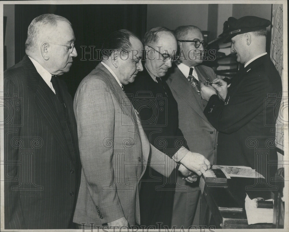 1951 Press Photo Councilman John Kronk Charles P Adams