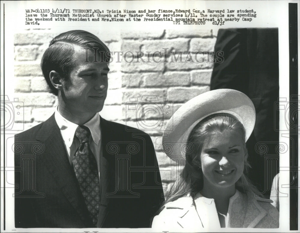 1971 Press Photo Tricia Nixon Edward CoxThurmont Method