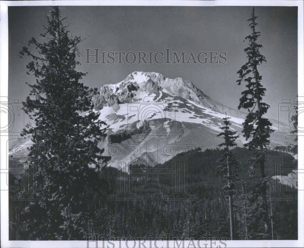 1980 Press Photo Portland Mountain Mt Hood Oregon