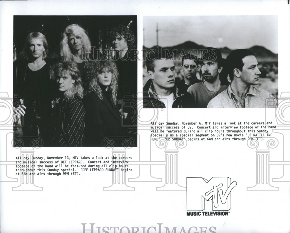 1989 Press Photo Def Leppard American Rock Band