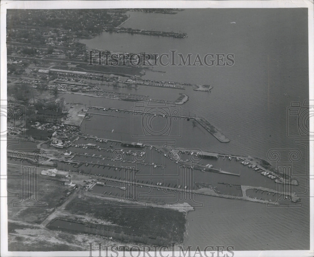 1954 Press Photo Air view of St. Clair