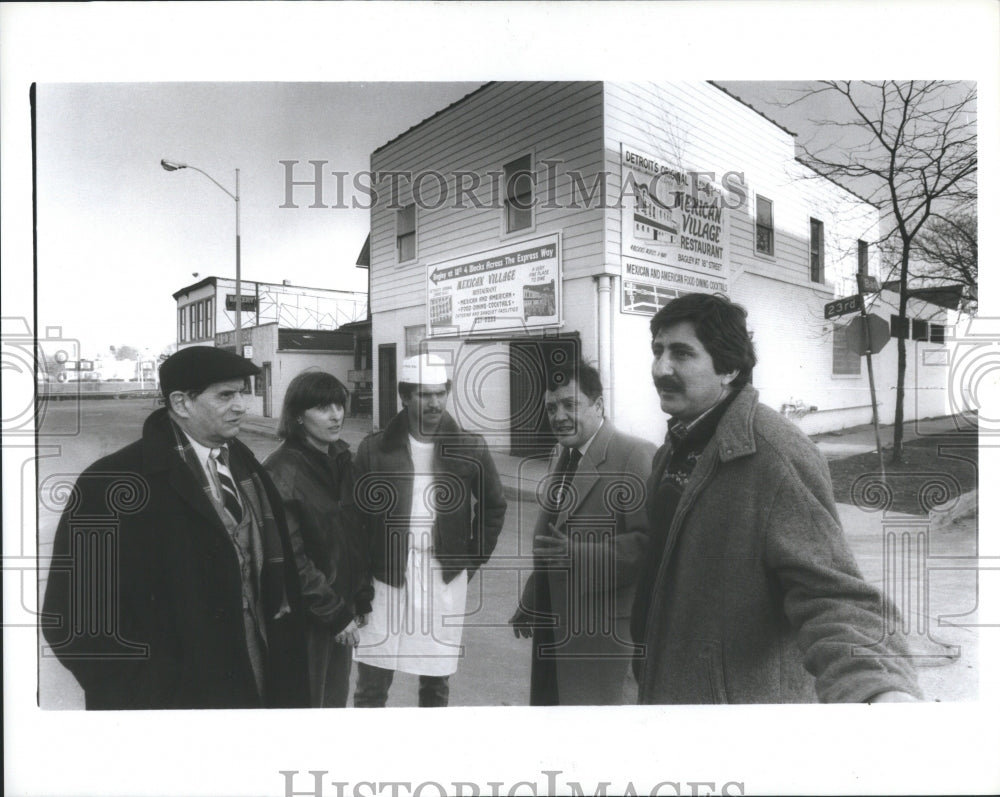 1989 Press Photo New Bridge Businesses Demolished