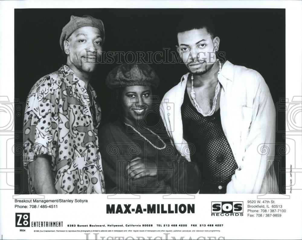 1995 Press Photo Max A Million Entertainers Promo