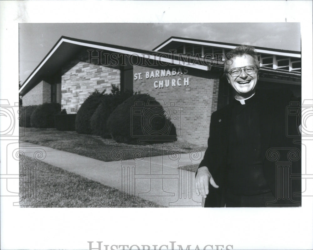 1991 Press Photo James May worm Football Hestara Church