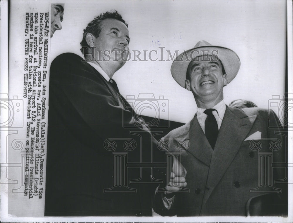 1952 Press Photo Stevenson Nincorporated Commun