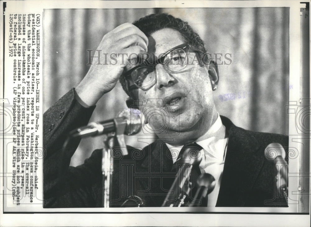 1962 Press Photo Dr Herbert Stein Chief Presidential