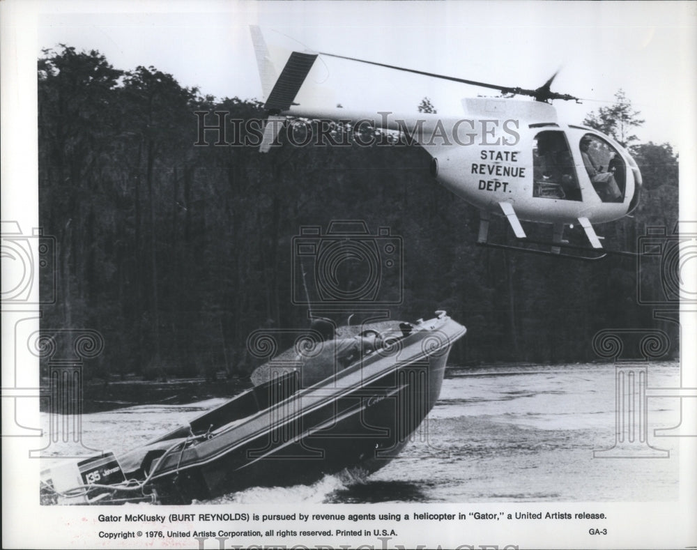 1976 Press Photo Gator Mckiusky Helicopter Gator Ship