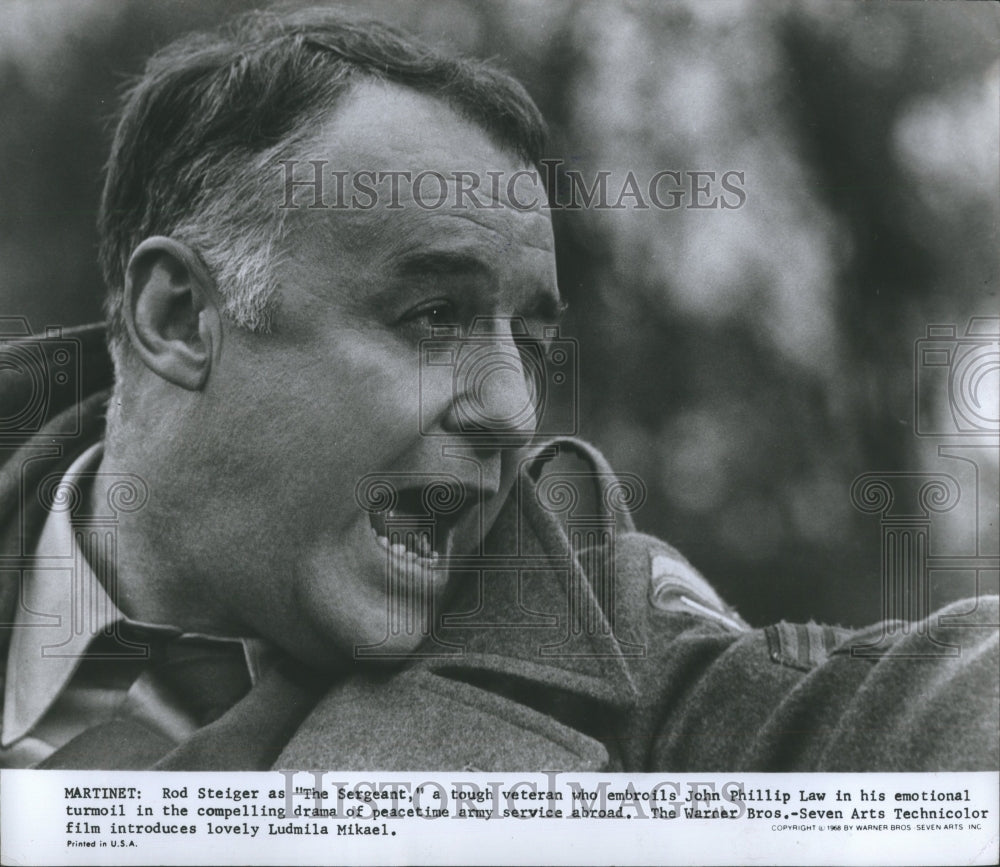 1969 Press Photo The Sergeant Film Rod Steiger Yelling