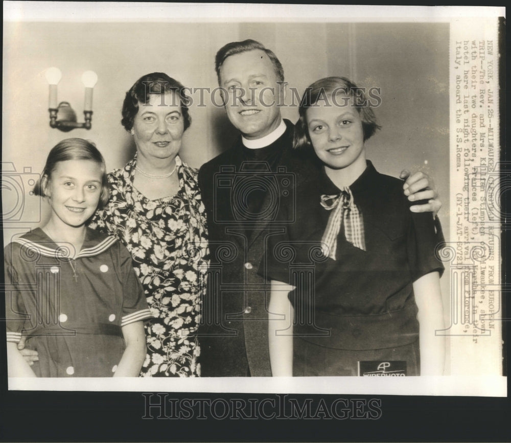 1935 Press Photo Killian Stimuson Milwaukee Daughter