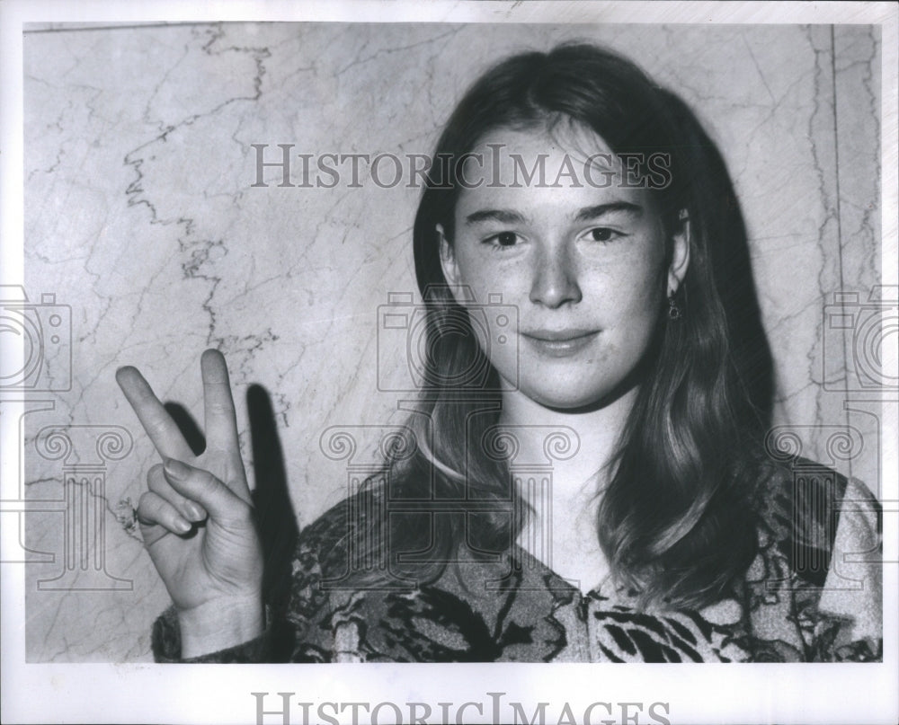 1968 Press Photo Demonstrator Sandra Stimpson