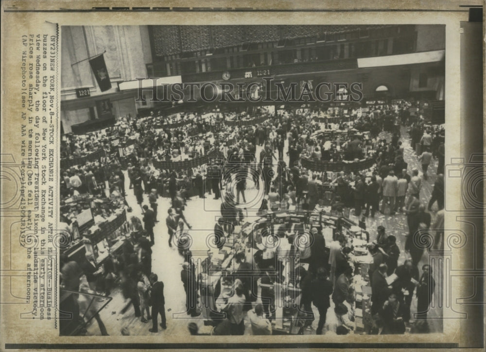 1972 Press Photo Stock Exchange Capital Event Security