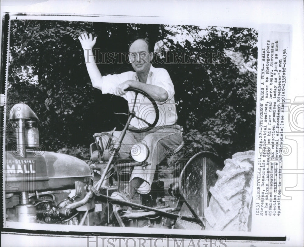 1958 Press Photo Adlai Stevenson