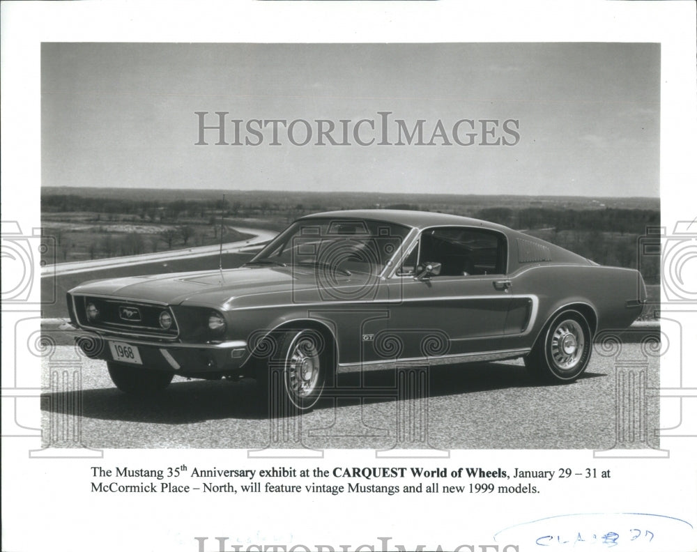 1999 Press Photo Ford Mustang 35th Anniversary Exhibit