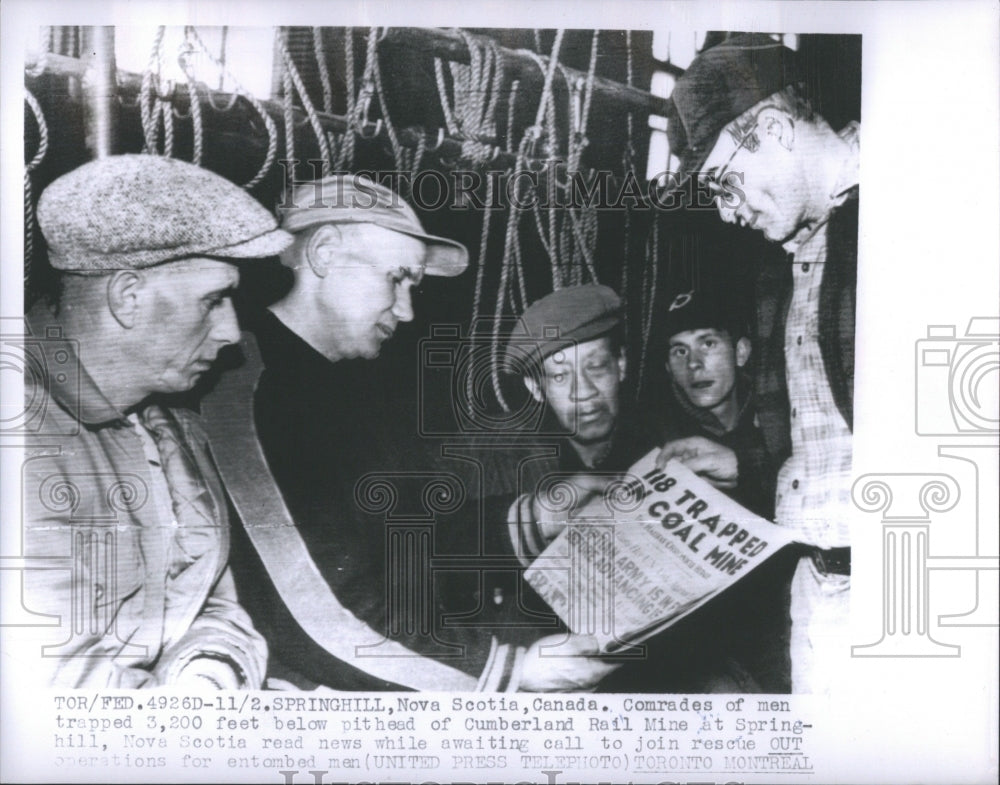 1956 Pitman of Cumberland Rail Mine Press Photo