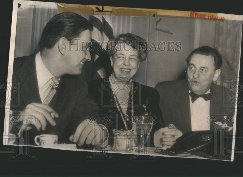 1947 Press Photo Franklin D Roosevelt President Dinne