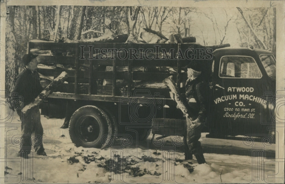 1950 Press Photo Use Timber for Fuel