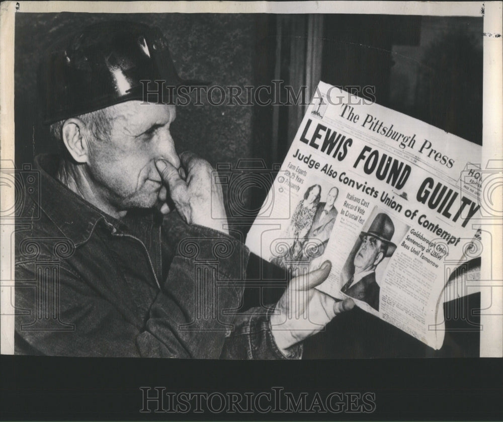 1948 Press Photo Miners at Castle Shannon