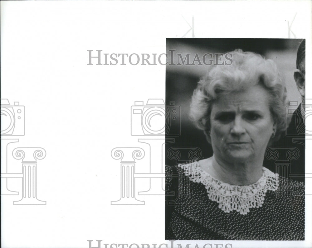 1988 Press Photo Meese at memorial service for Joan Orr