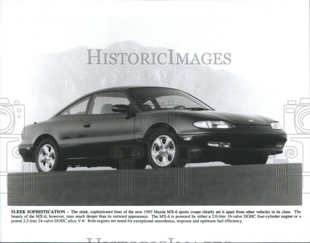 1994 Press Photo The new 1993 Mazda MX-6 sport coupe