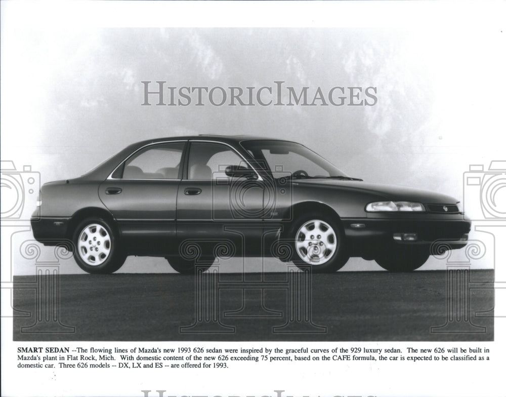 1992 Press Photo Mazda&#39;s new 1993 626 sedan