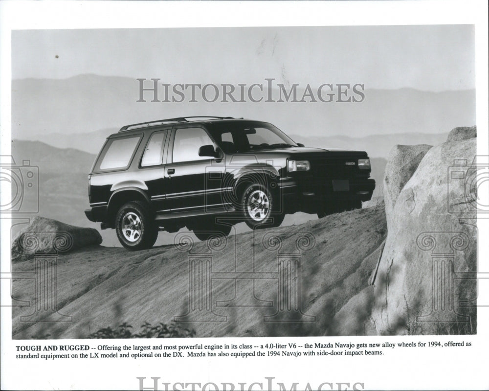 1994 Press Photo Mazda Navajo LX model DX Alloy Wheels