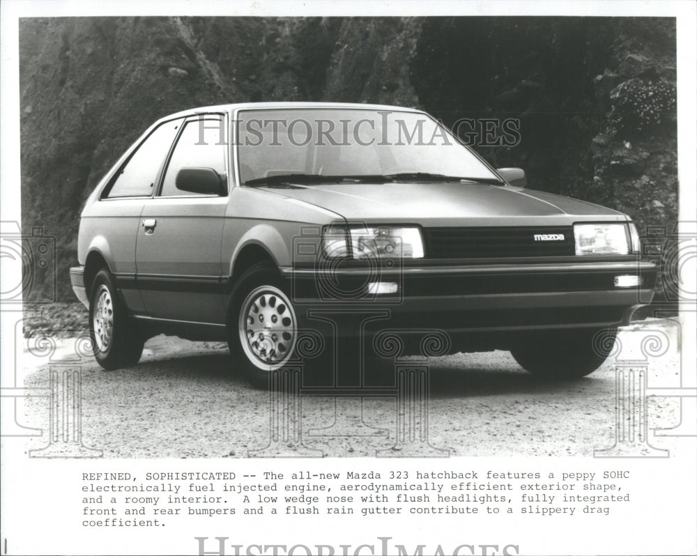 1985 Press Photo Mazda 323 Hatchback Model GLC