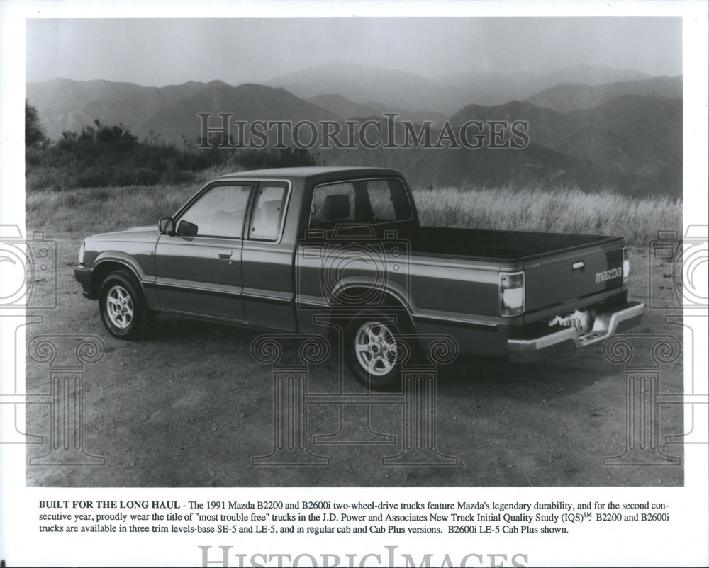 1991 Press Photo Mazda B2600i LE5 Cab Plus Truck