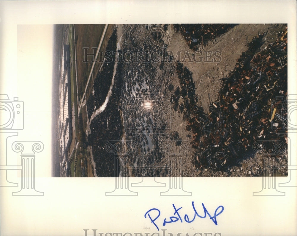 1987 Press Photo Aerial of Flat Rock and Mazda plant